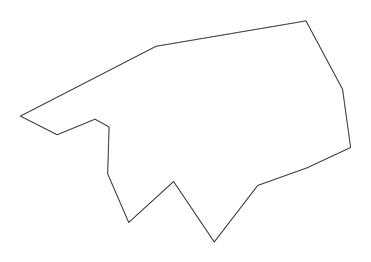 Outline map of Serravalle, San Marino.