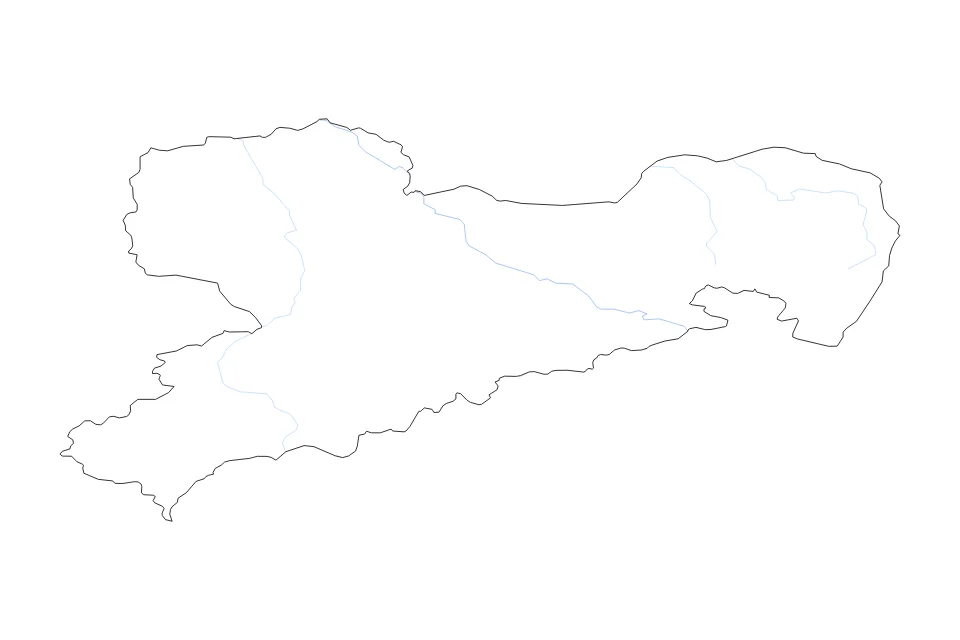 Aperçu de la carte de contour de Saxony