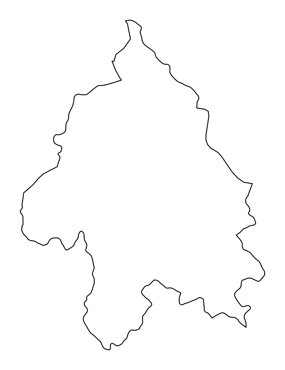 Mapa de contorno de Belgrade, Serbia con ríos.