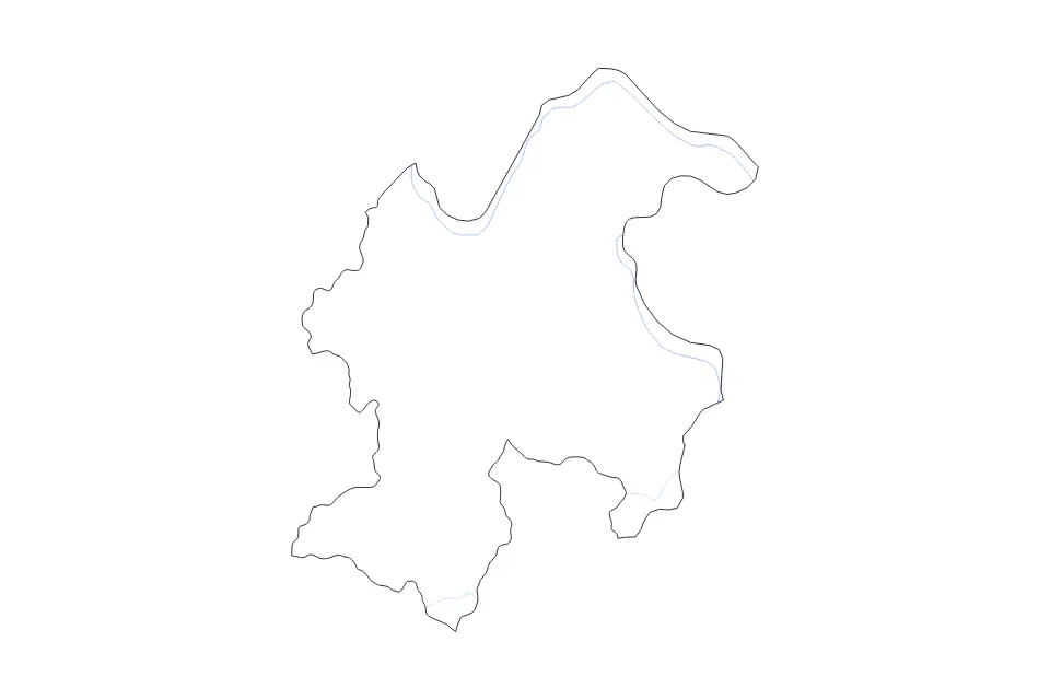 Carte de Bor, Serbia de type contour et rivières pour Europe, montrant contour et rivières avec des limites nettes.