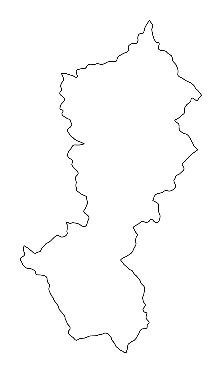 Carte de contour de Moravica, Serbia avec rivières.