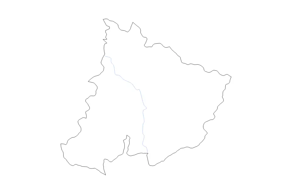 Carte de Pomoravski, Serbia de type contour et rivières pour Europe, montrant contour et rivières avec des limites nettes.