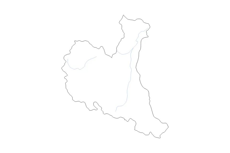 Carte de Zaječar, Serbia de type contour et rivières pour Europe, montrant contour et rivières avec des limites nettes.