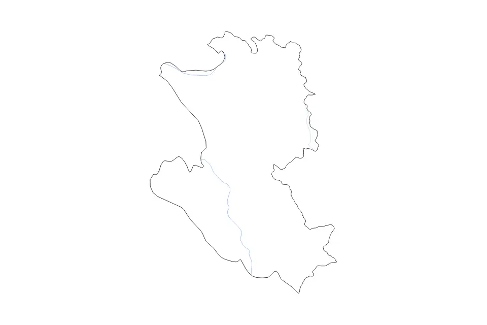 Mapa de Zlatibor, Serbia de tipo contorno y ríos para Europa, con contorno y ríos con límites limpios.