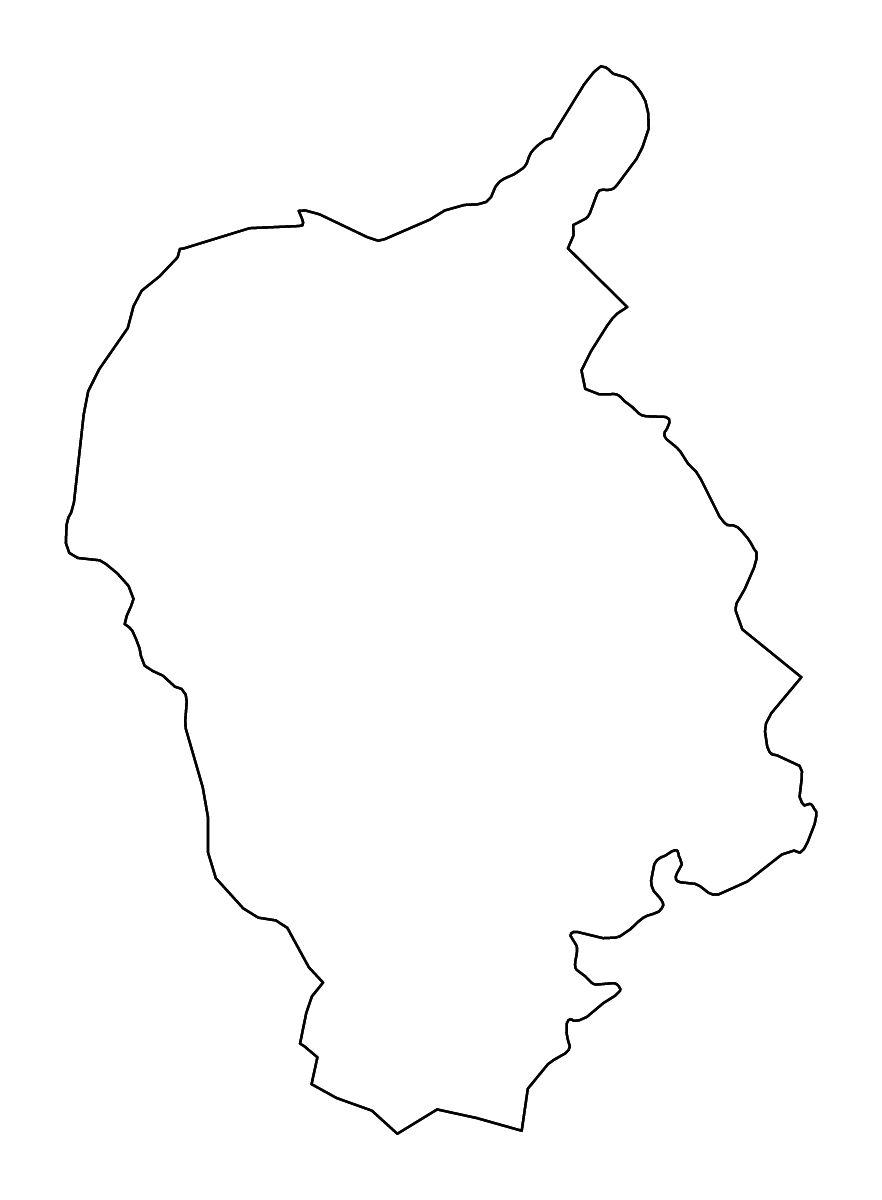 Mapa de contorno de Bratislava, Slovakia con ríos.