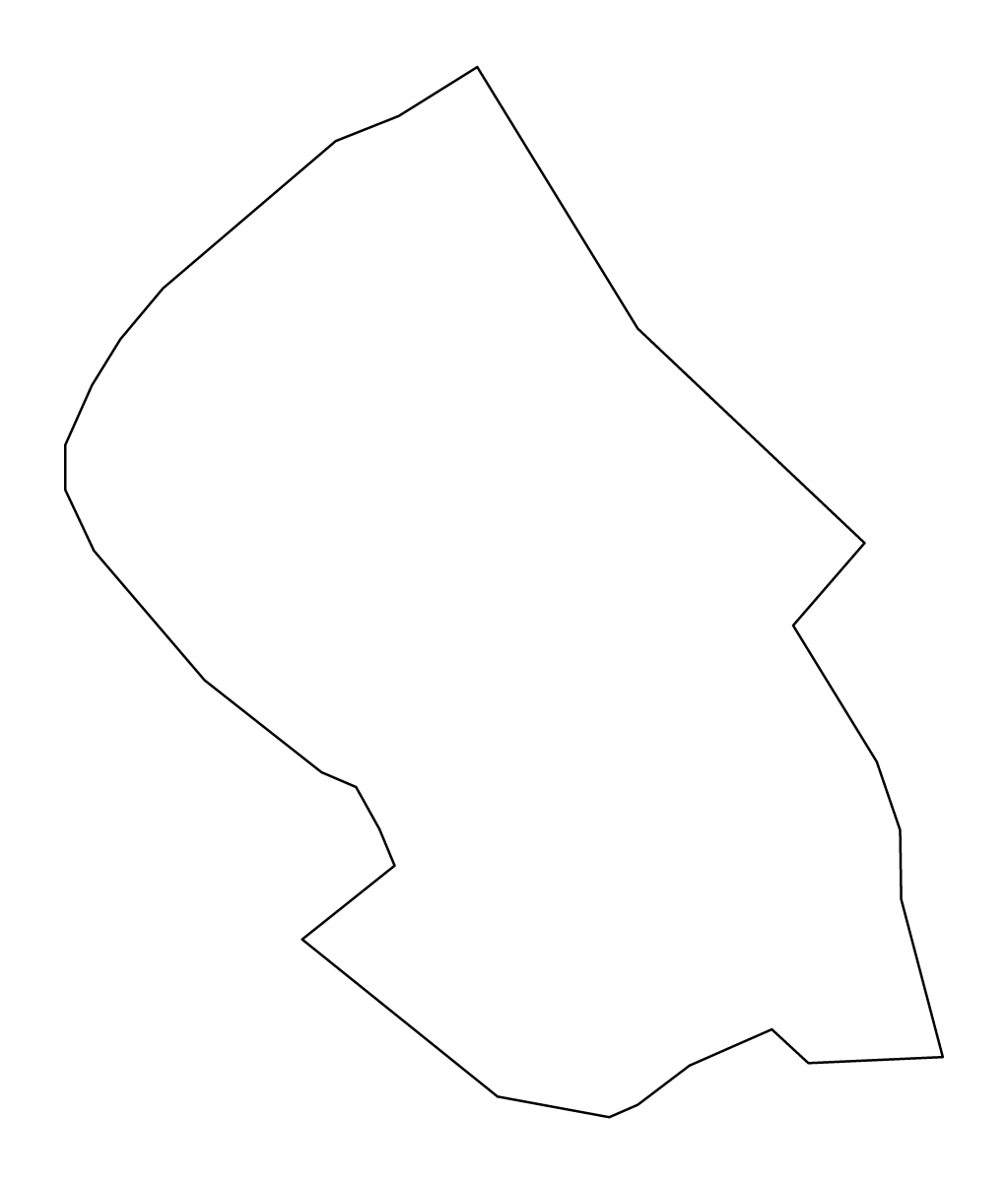 Mapa de contorno de Bloke, Slovenia.