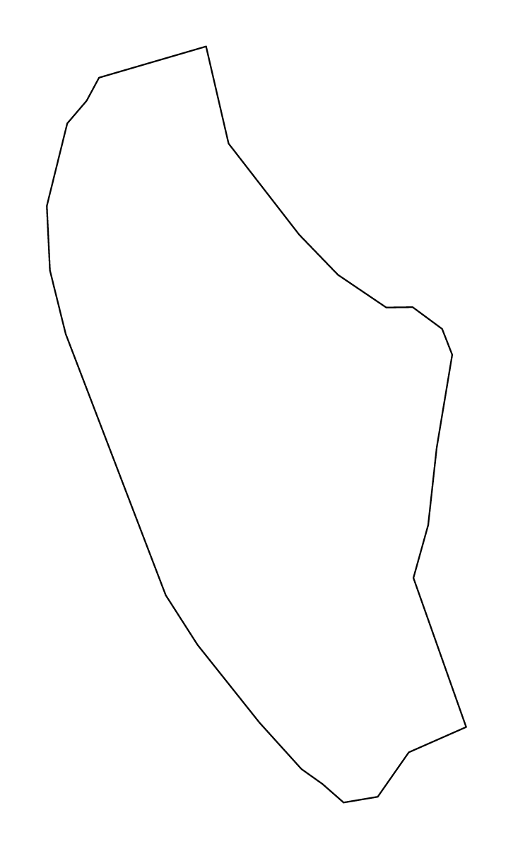 Outline map of Borovnica Municipality, Slovenia.