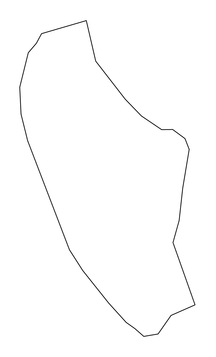 Outline map of Borovnica Municipality, Slovenia.