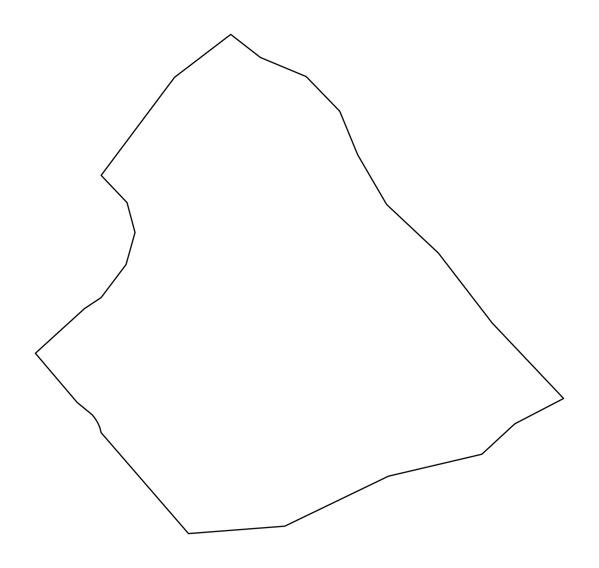 Mapa de contorno de Brda, Slovenia.