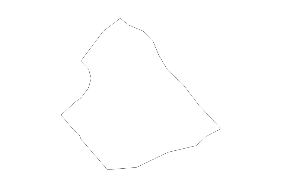 Outline map of Brda Commune, Slovenia with subdivision borders.