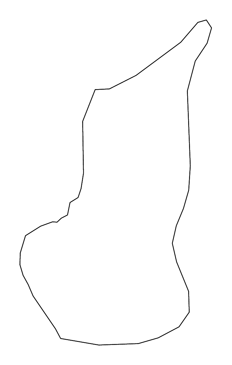Mapa de contorno de Brežice, Slovenia con ríos.