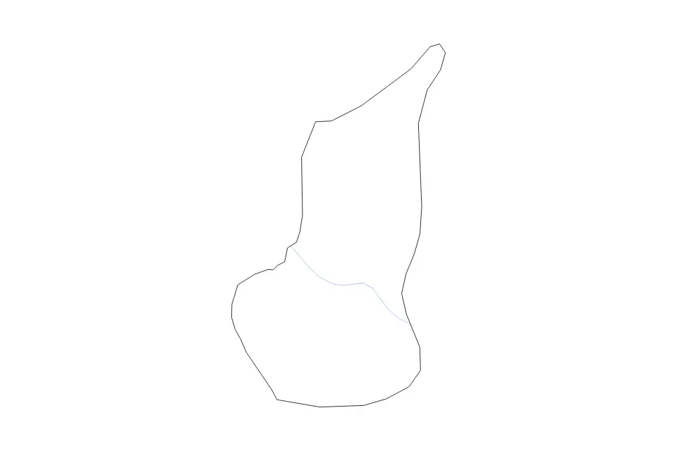 Mapa de Brežice, Slovenia de tipo contorno y ríos para Europa, con contorno y ríos con límites limpios.