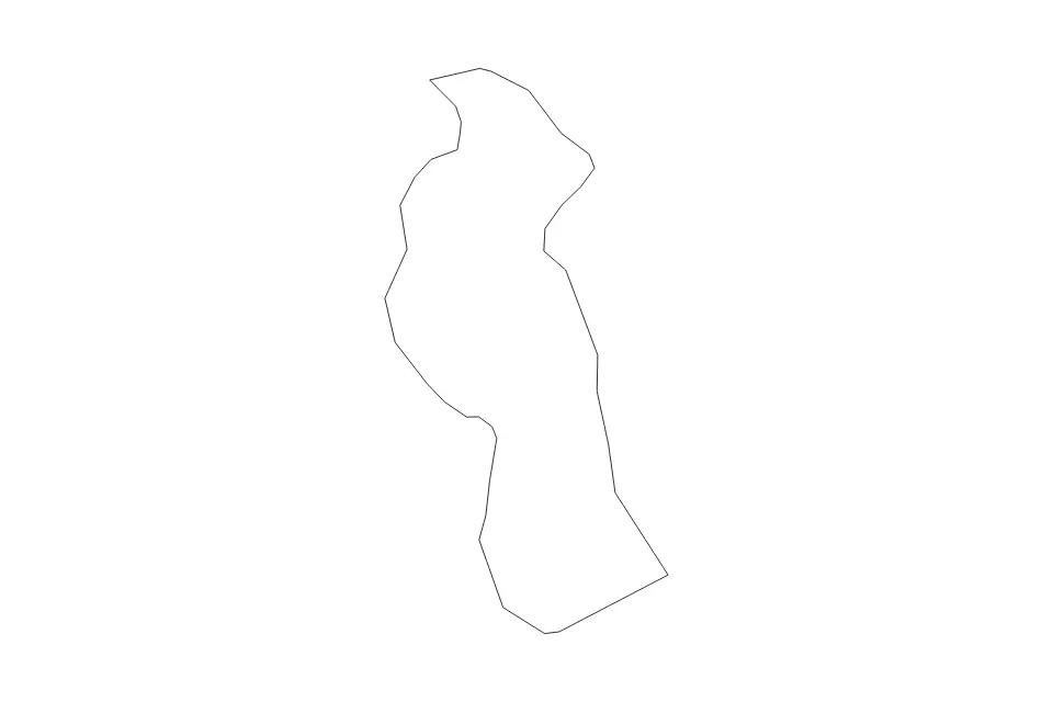 Mapa de Brezovica, Slovenia de tipo contorno para Europa, con contorno con límites limpios.