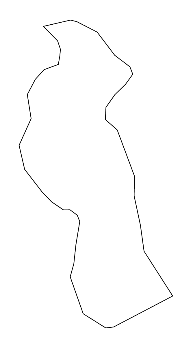 Outline map of Brezovica Municipality, Slovenia.