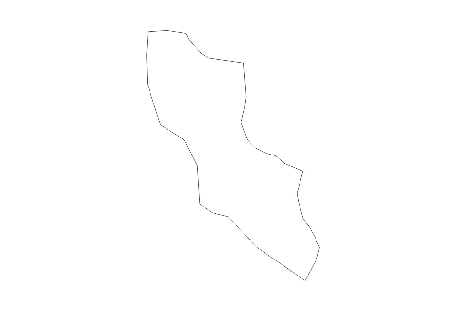 Outline map of Cankova Commune, Slovenia with subdivision borders.
