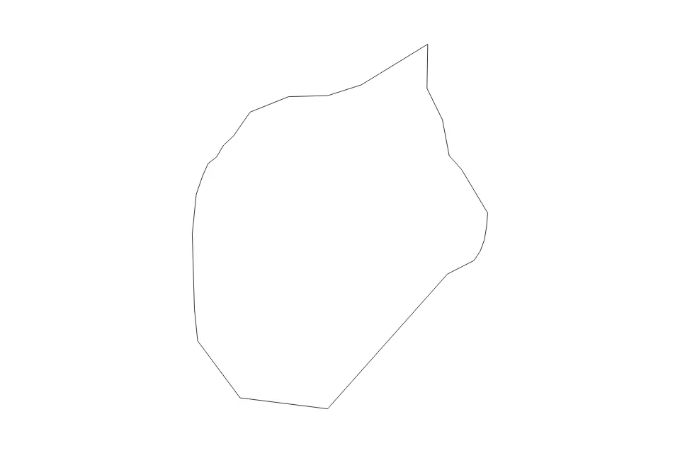Mapa de Cerklje na Gorenjskem, Slovenia de tipo contorno para Europa, con contorno con límites limpios.