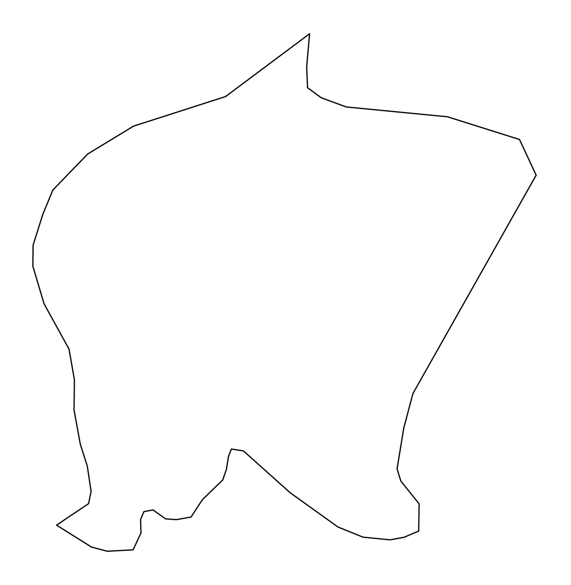 Mapa de contorno de Cerkno, Slovenia.