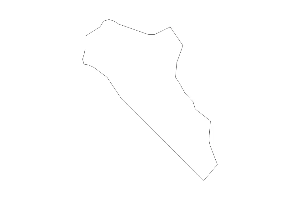 Outline map of Dobrepolje Commune, Slovenia with subdivision borders.