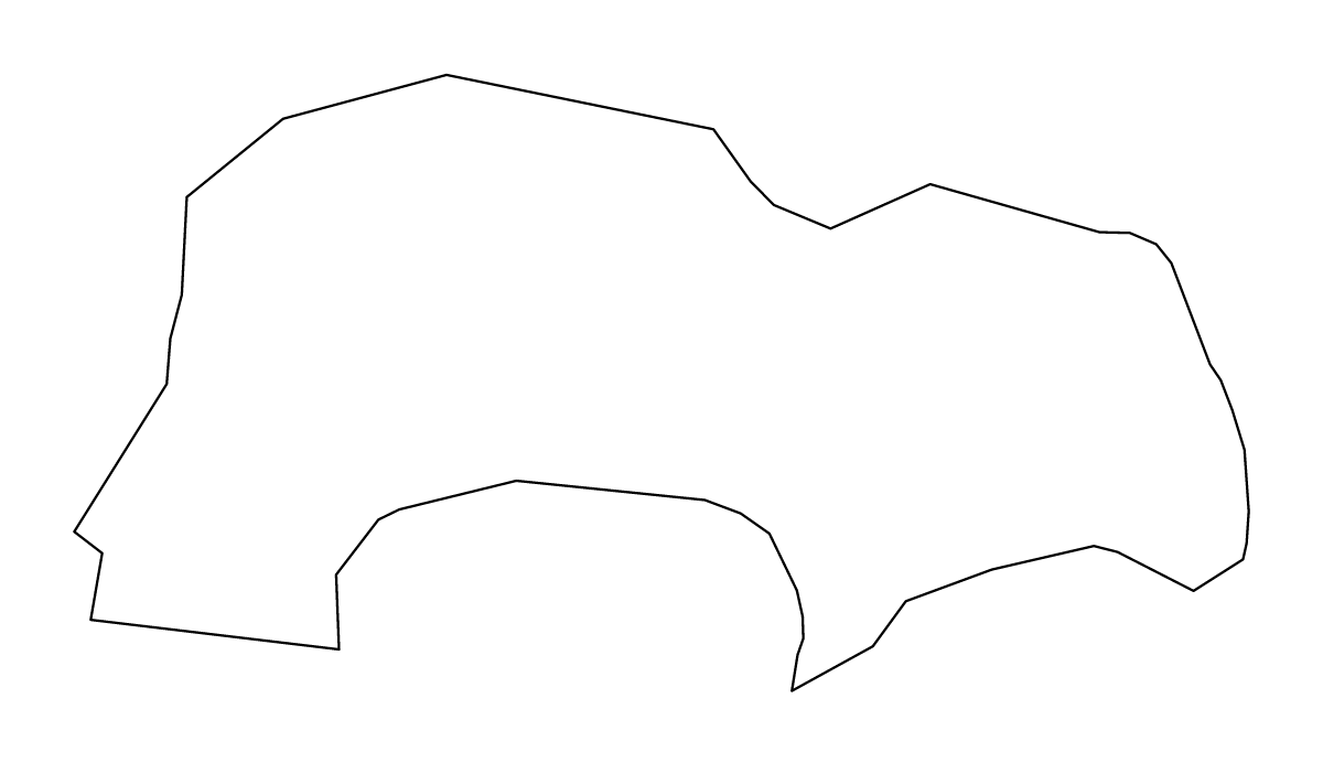 Outline map of Dobrova–Polhov Gradec Municipality, Slovenia.