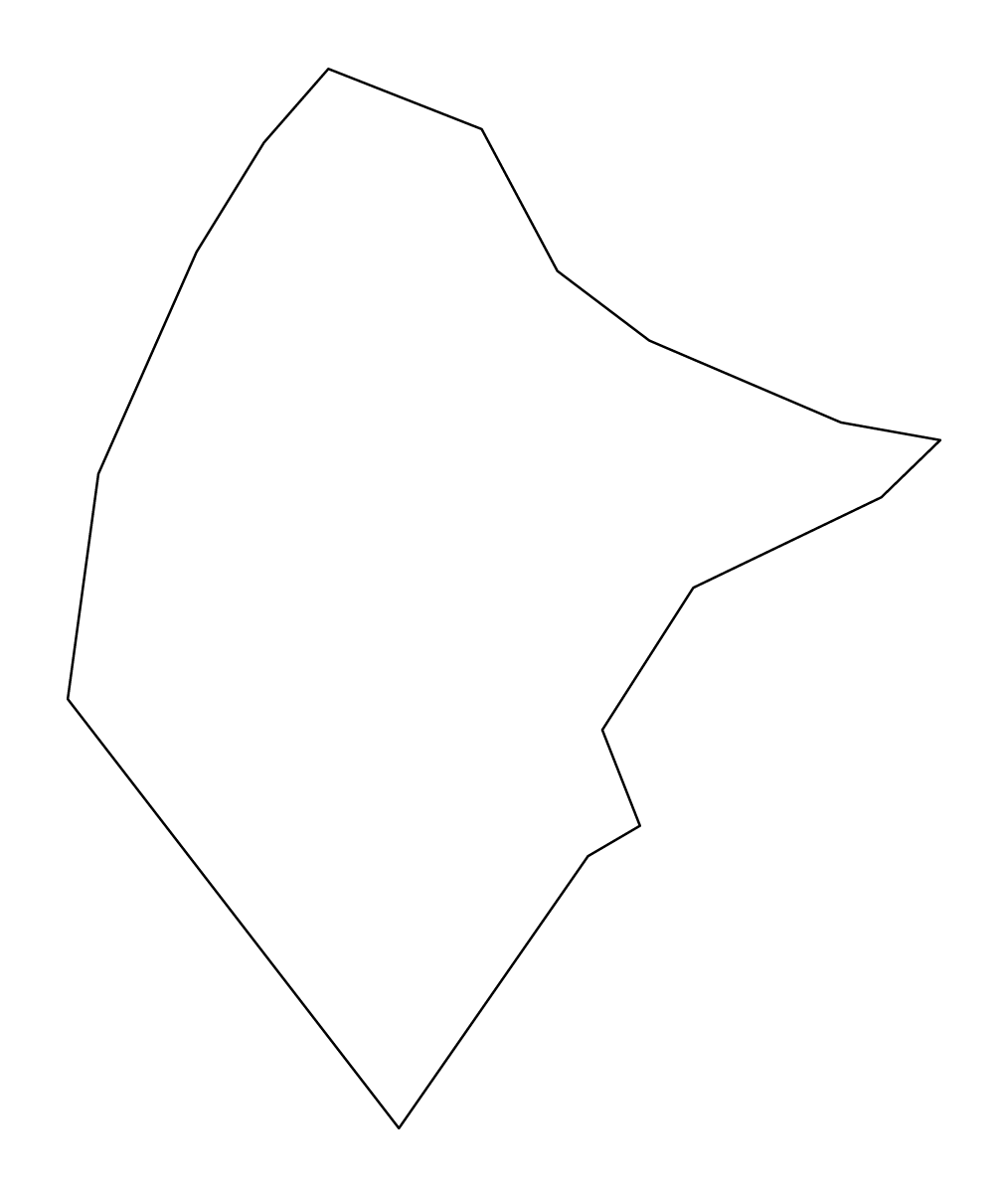 Outline map of Dobrovnik Municipality, Slovenia.