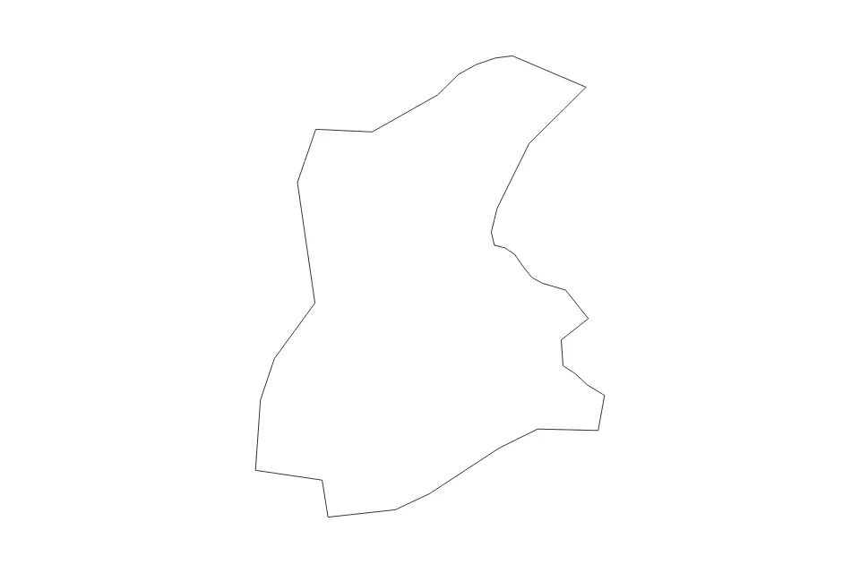 Mapa de Domžale, Slovenia de tipo contorno para Europa, con contorno con límites limpios.