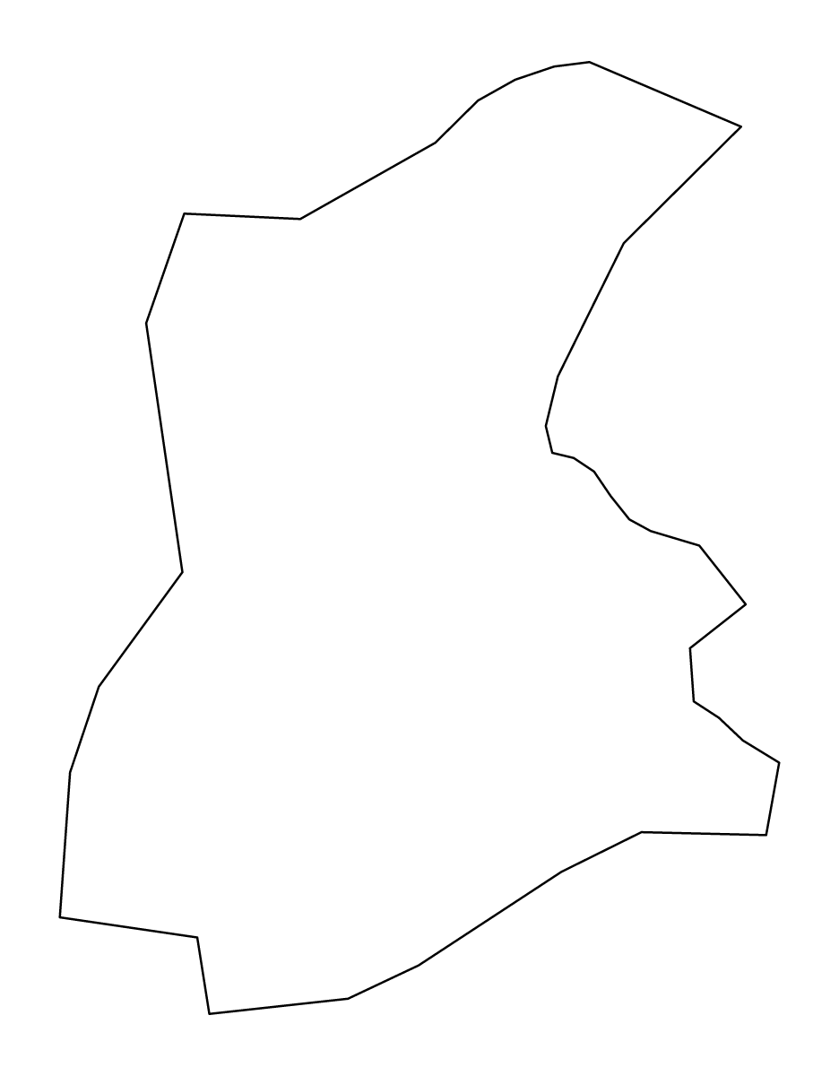 Outline map of Domžale Municipality, Slovenia.