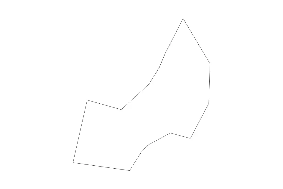 Outline map of Dornava Commune, Slovenia with subdivision borders.
