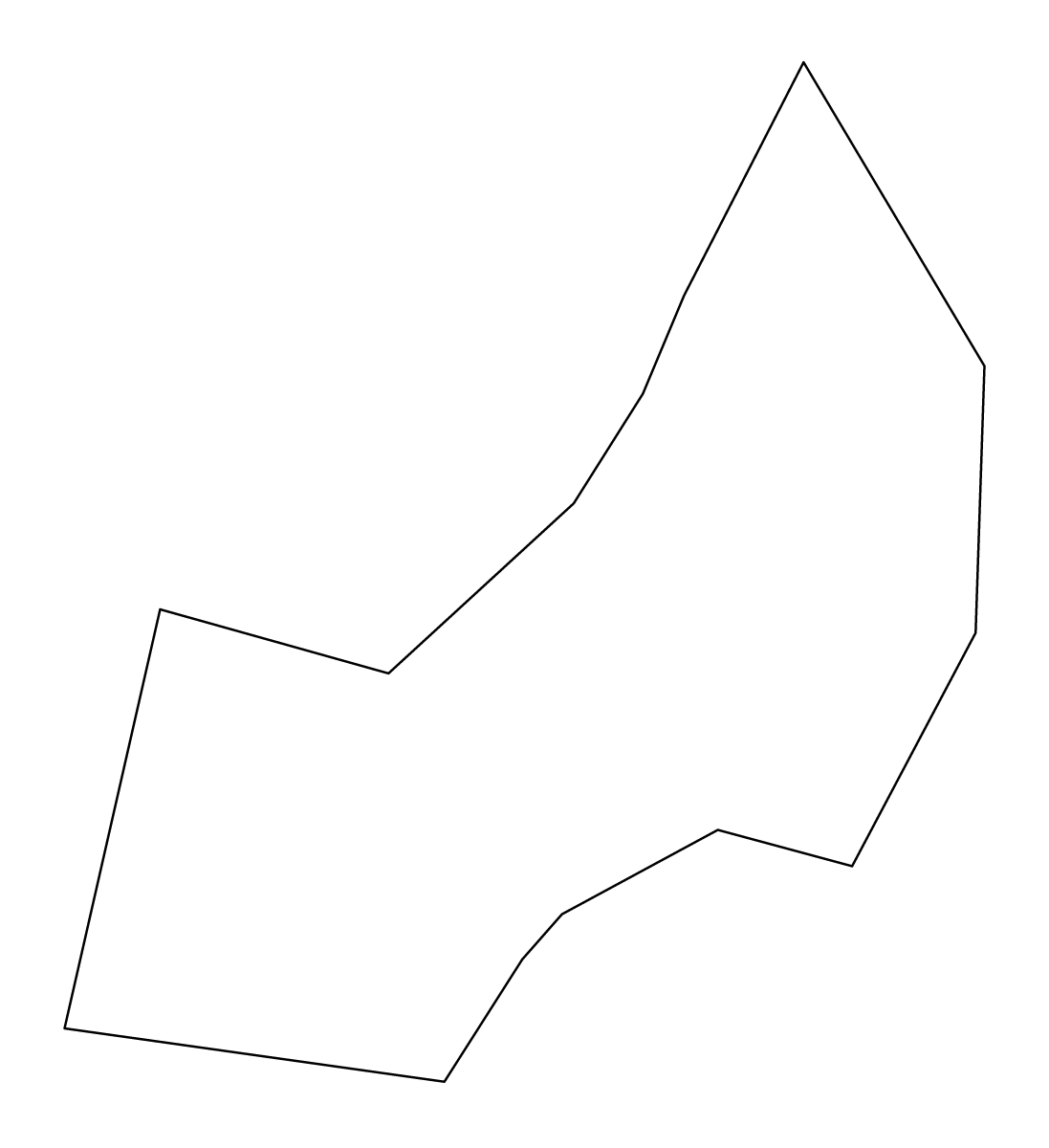 Outline map of Dornava Municipality, Slovenia.