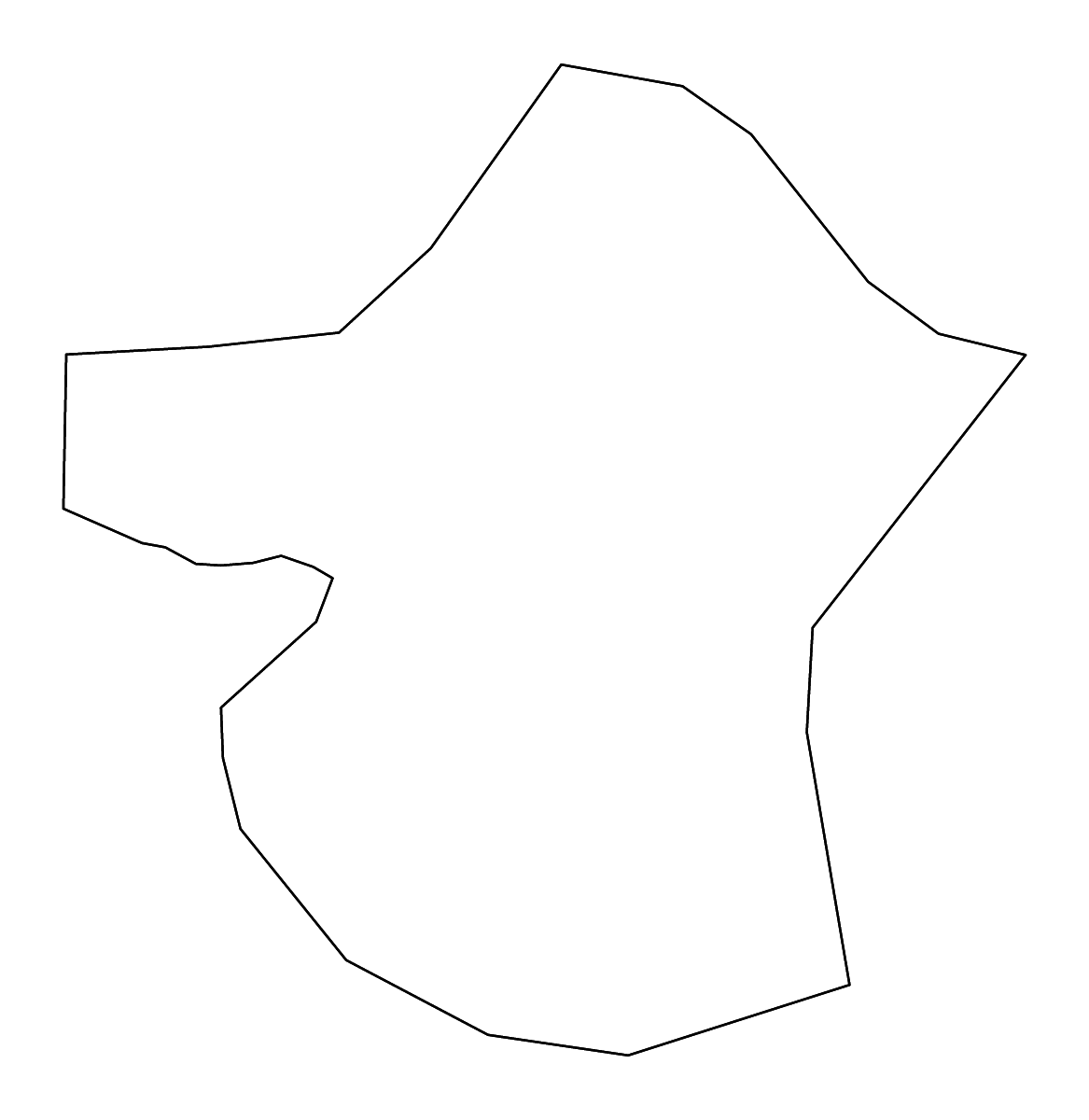Outline map of Gornja Radgona Municipality, Slovenia with rivers.