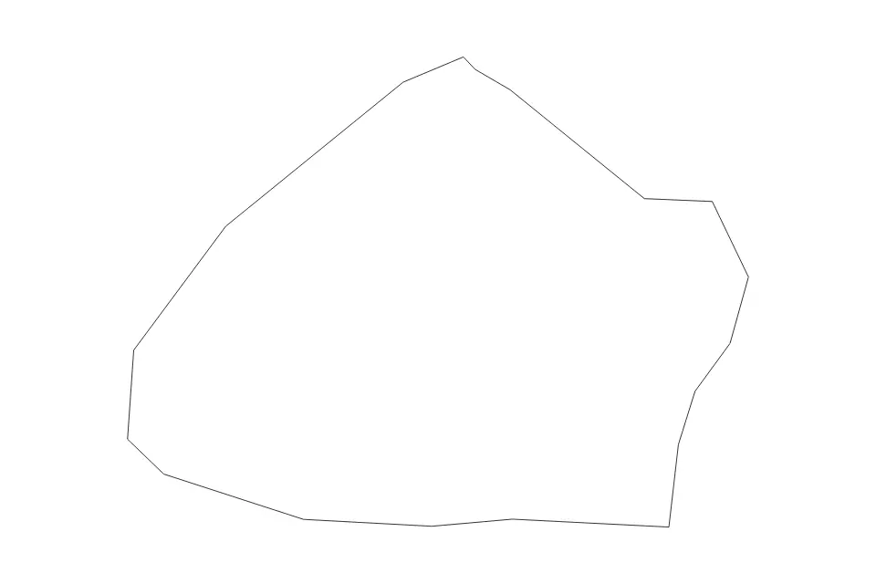 Mapa de Gornji Grad, Slovenia de tipo contorno para Europa, con contorno con límites limpios.