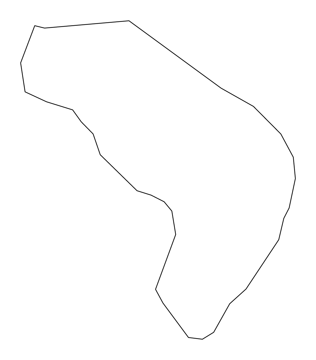 Outline map of Gornji Petrovci Municipality, Slovenia.