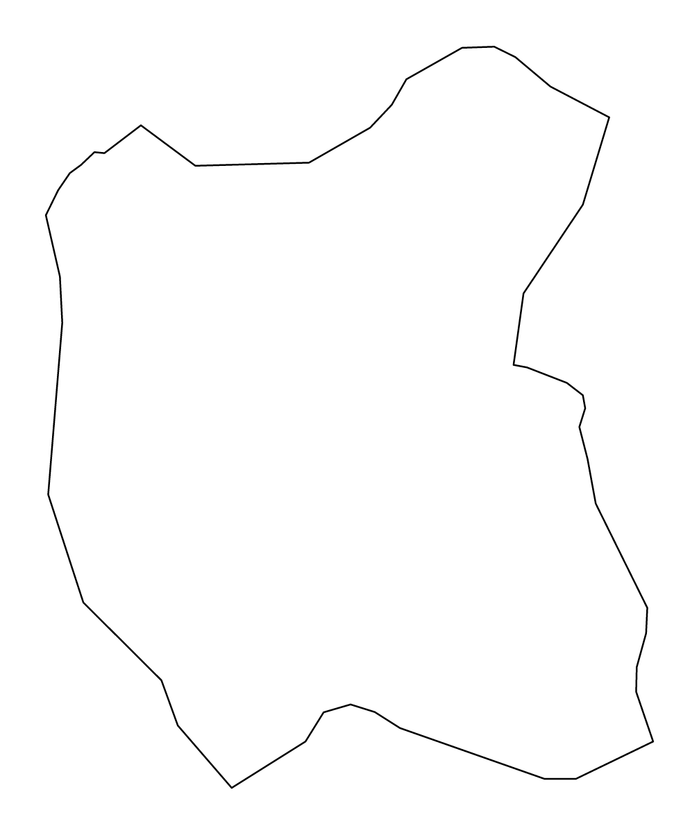 Outline map of Grosuplje Municipality, Slovenia.