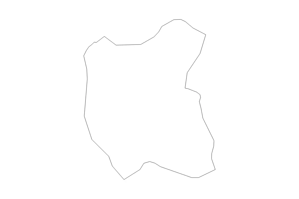 Outline map of Grosuplje Commune, Slovenia with subdivision borders.