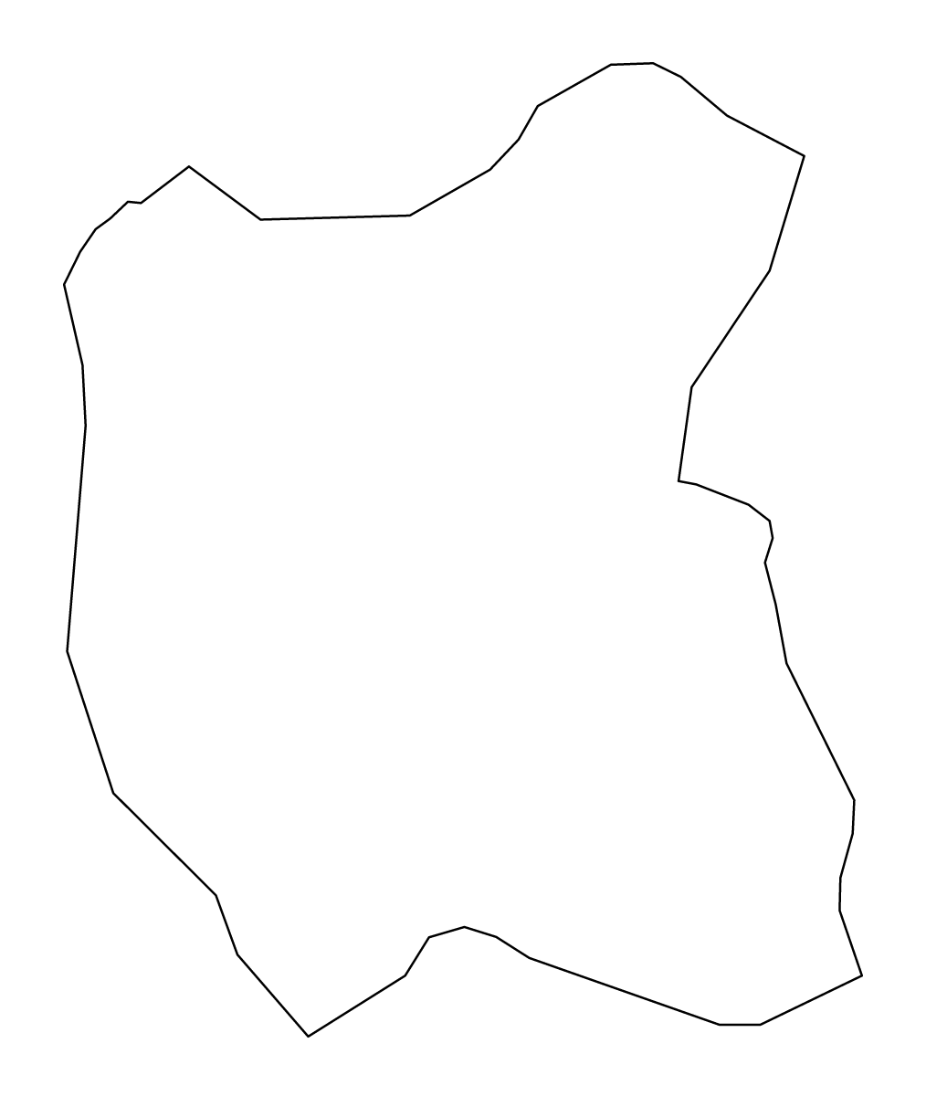 Outline map of Grosuplje Municipality, Slovenia.