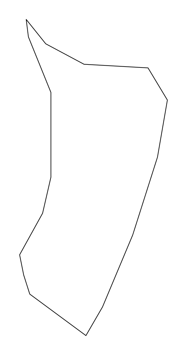 Outline map of Hodoš Municipality, Slovenia.