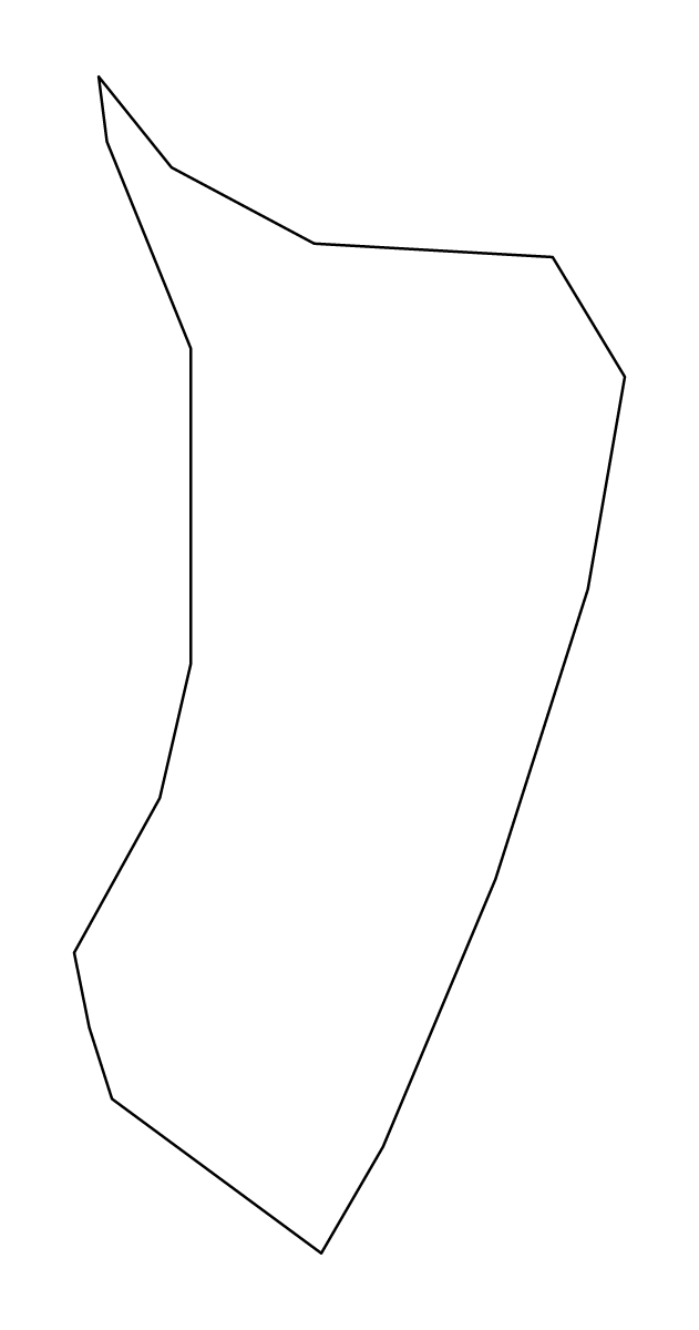 Outline map of Hodoš Municipality, Slovenia.