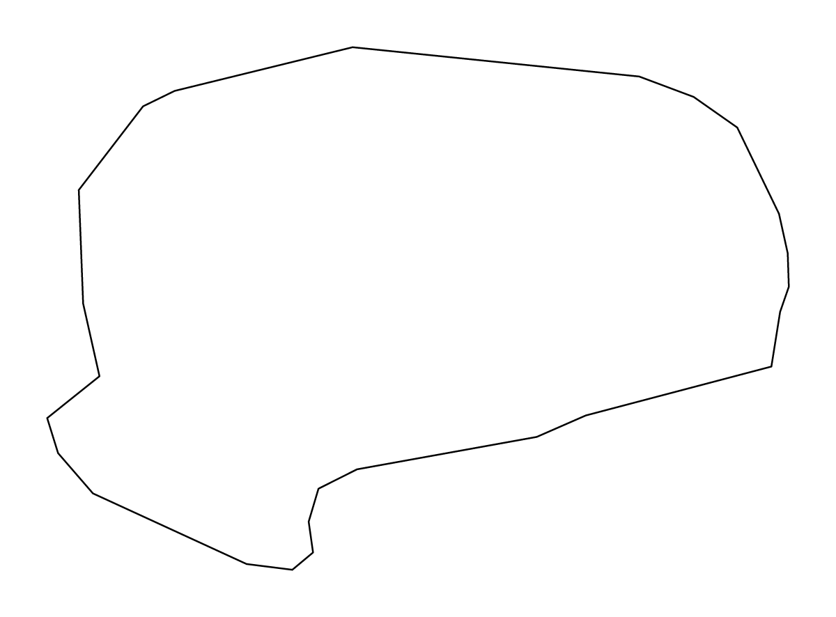 Outline map of Horjul Municipality, Slovenia.