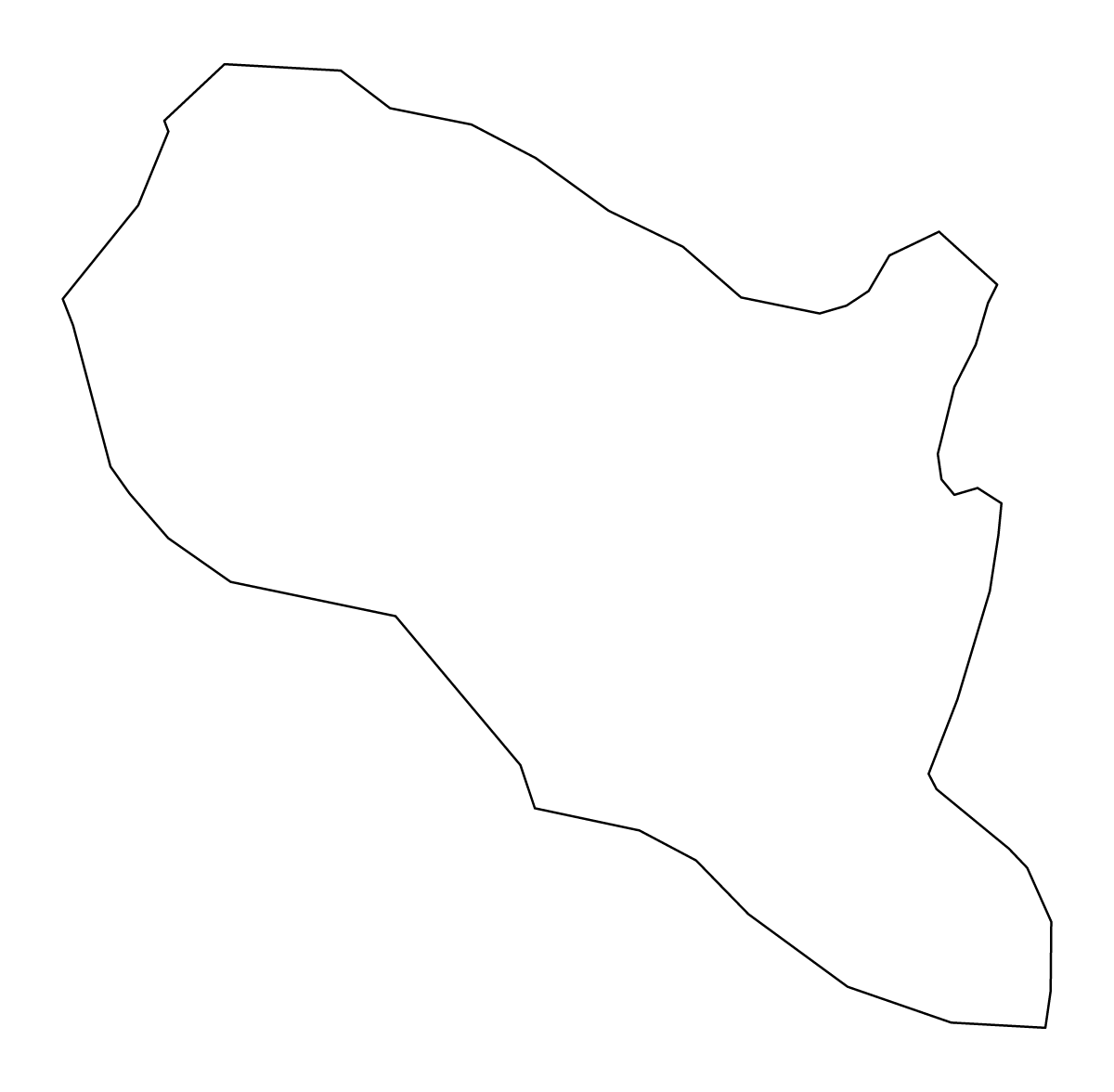 Outline map of Hrpelje-Kozina Municipality, Slovenia.