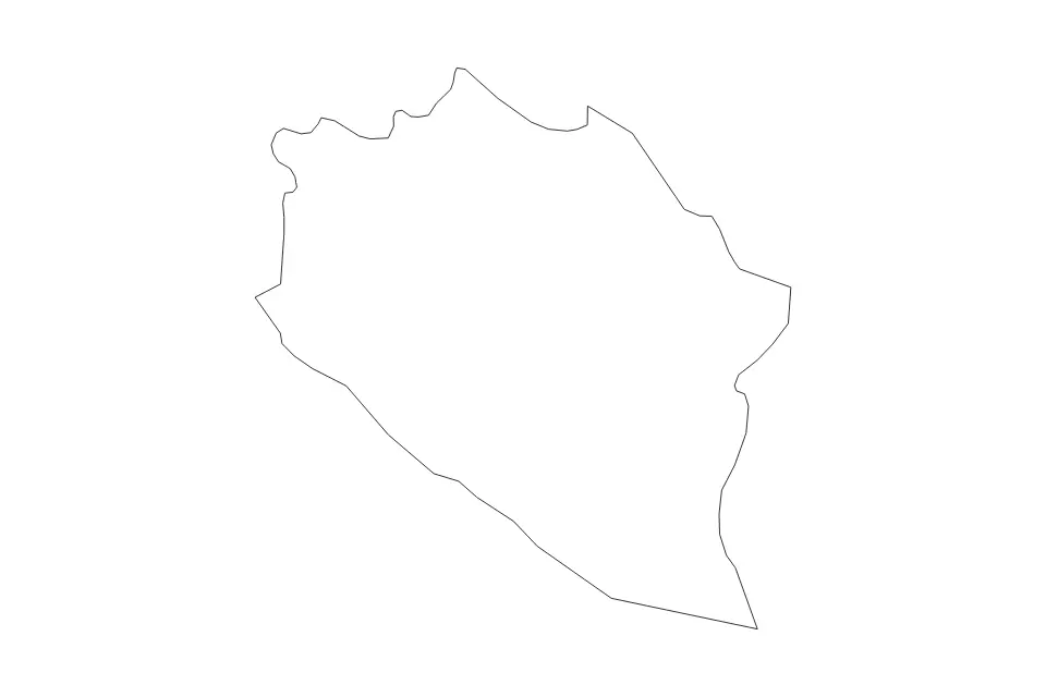 Carte de Idrija, Slovenia de type contour pour Europe, montrant contour avec des limites nettes.
