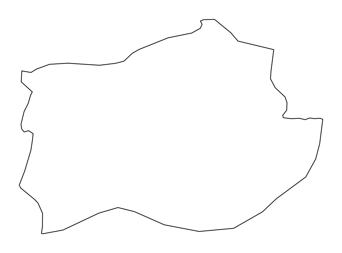 Outline map of Ilirska Bistrica Municipality, Slovenia.