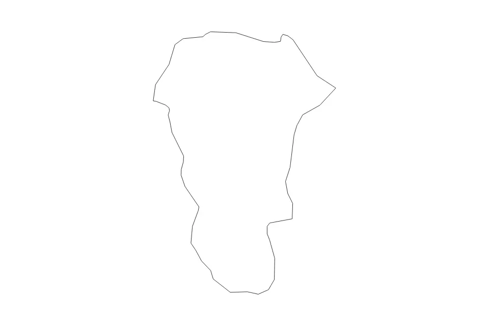 Outline map of Ivančna Gorica Commune, Slovenia with subdivision borders.