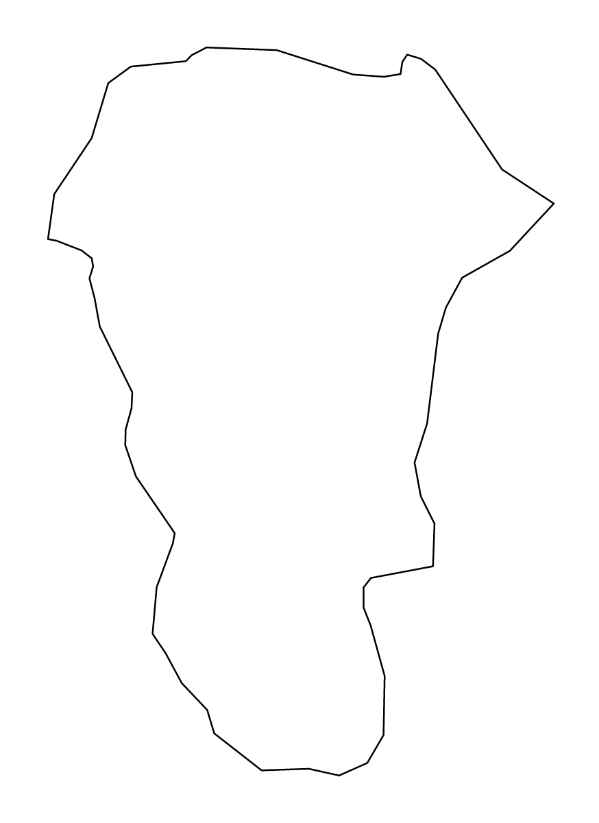 Outline map of Ivančna Gorica Municipality, Slovenia.