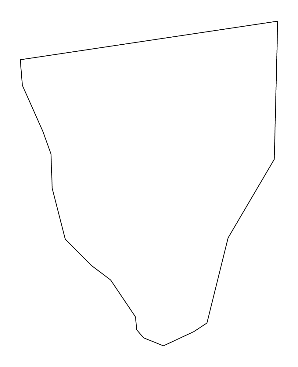 Outline map of Izola Municipality, Slovenia.
