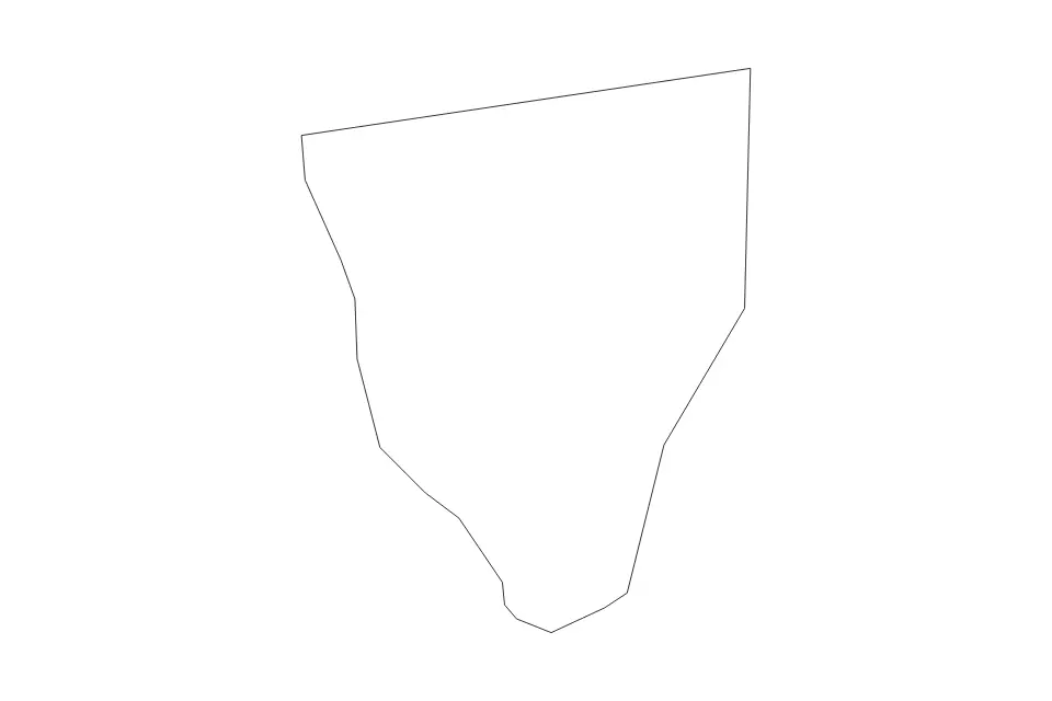 Mapa de Izola, Slovenia de tipo contorno para Europa, con contorno con límites limpios.