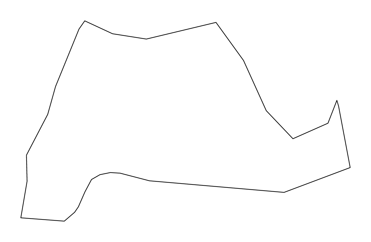 Outline map of Jezersko Municipality, Slovenia.