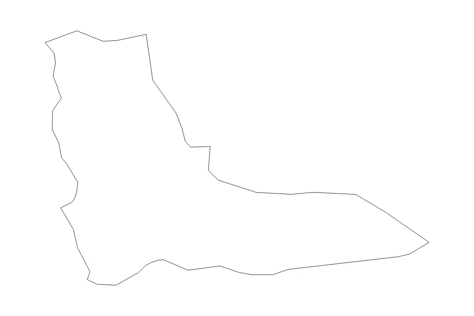 Outline map of Kamnik Commune, Slovenia with subdivision borders.