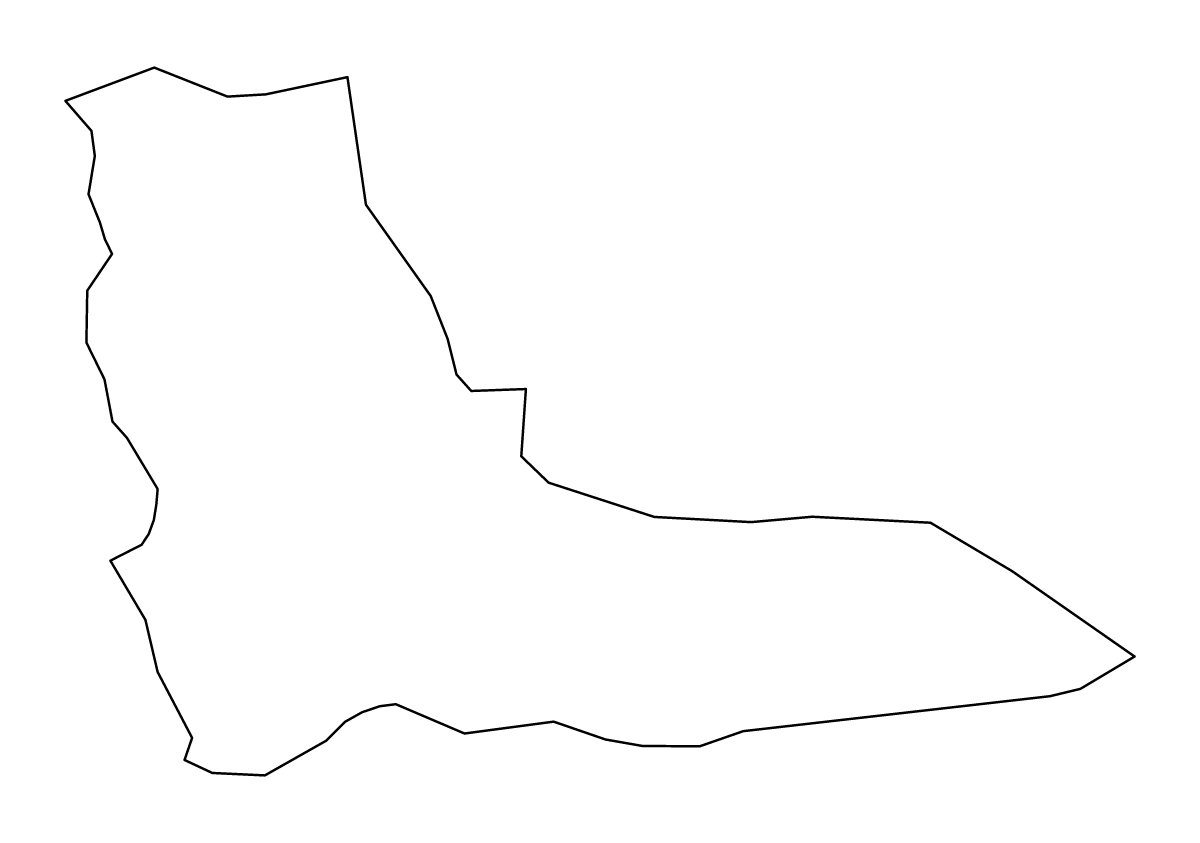 Outline map of Kamnik Municipality, Slovenia.