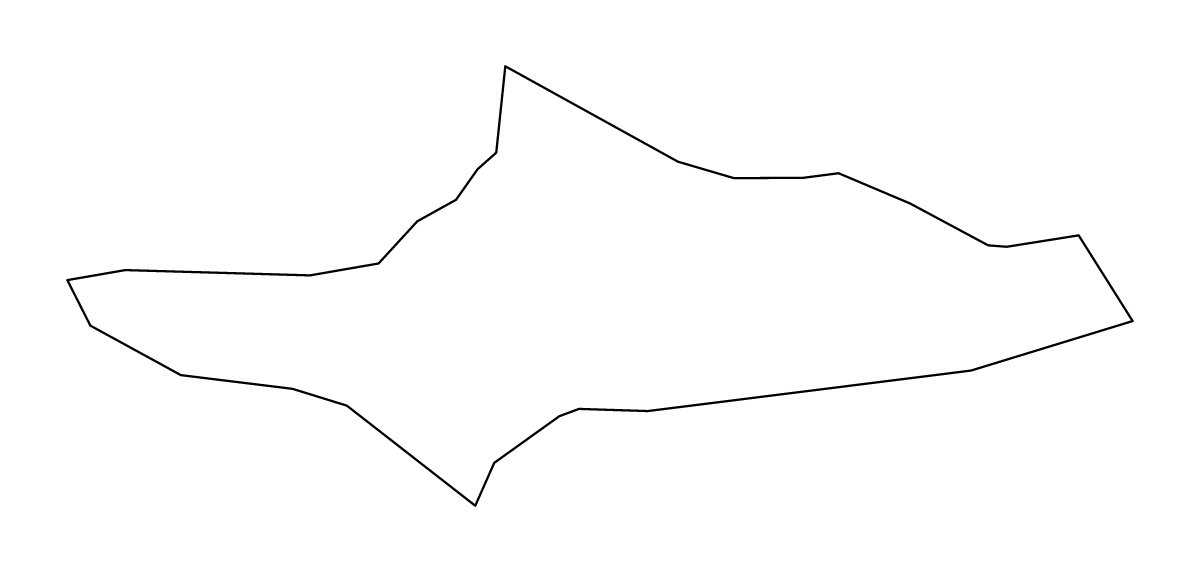 Outline map of Komen Municipality, Slovenia.