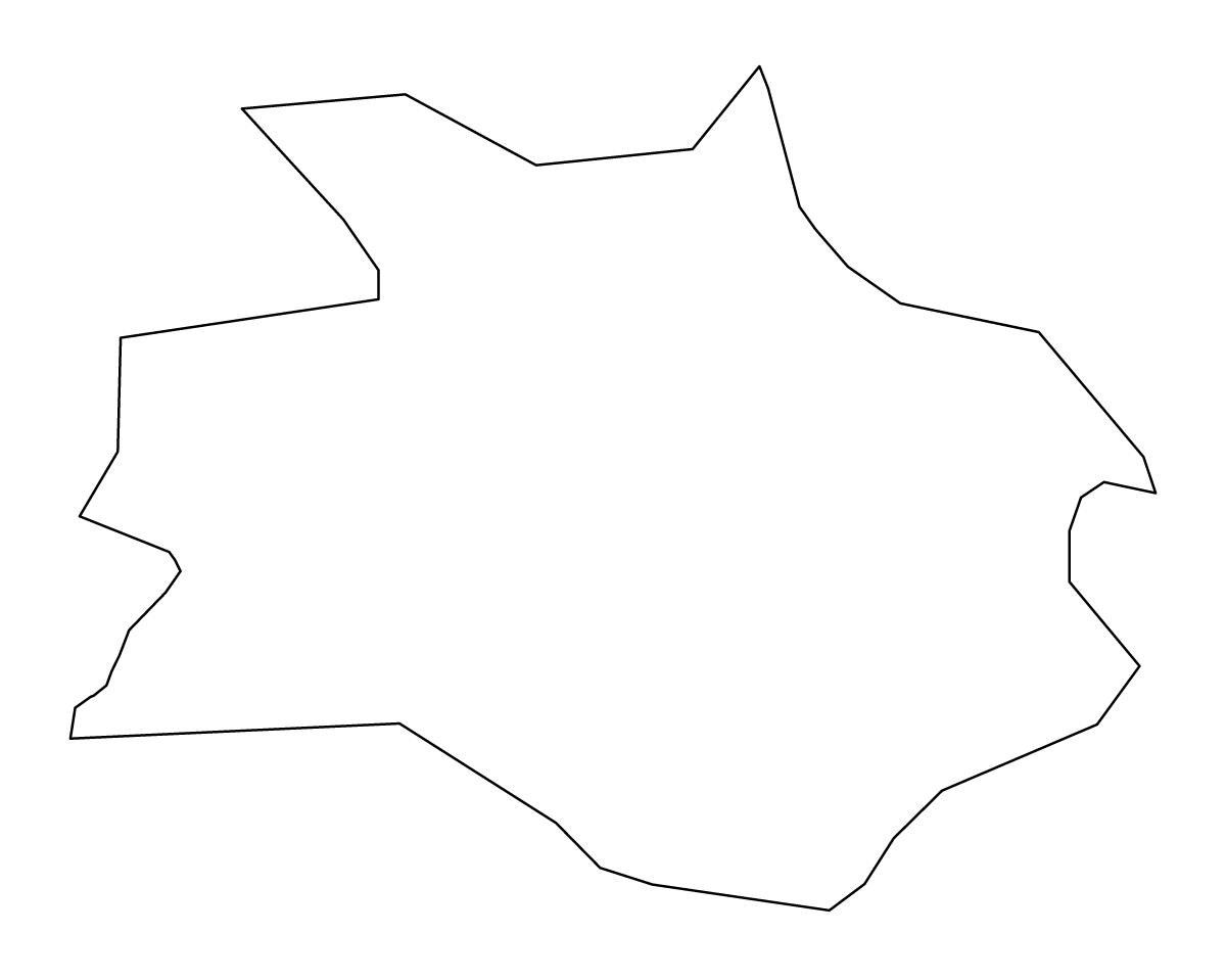Outline map of Koper Municipality, Slovenia.