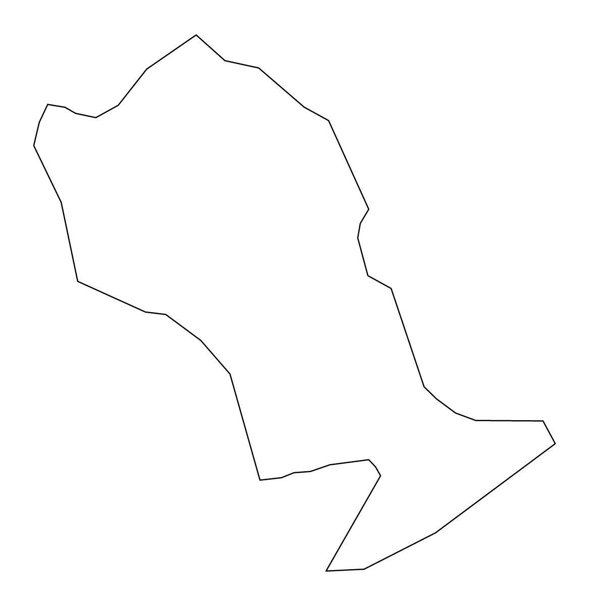 Carte de contour de Kozje, Slovenia.